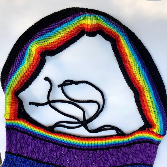 Rainbow knit purse - Picture 2 of 9